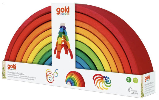 Goki - Houten Regenboog Stapelblokken - 11-delig