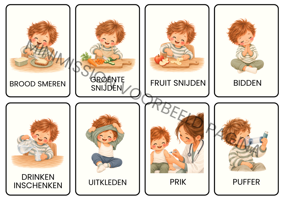 Dagritme kaartjes 180+ stuks (digitale download) - mijn dag in kaart