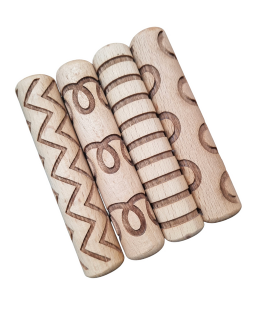 Sensorisch spel - Houten Roller Patronen Set van 4 – KIDDI