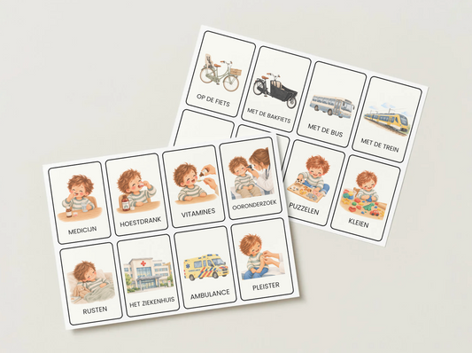 Dagritme kaartjes 180+ stuks (digitale download) - mijn dag in kaart