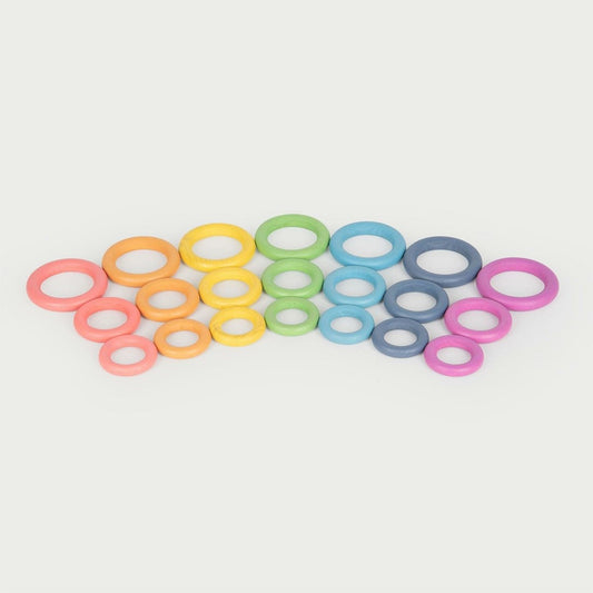 Houten TickiT Ringen - Regenboog