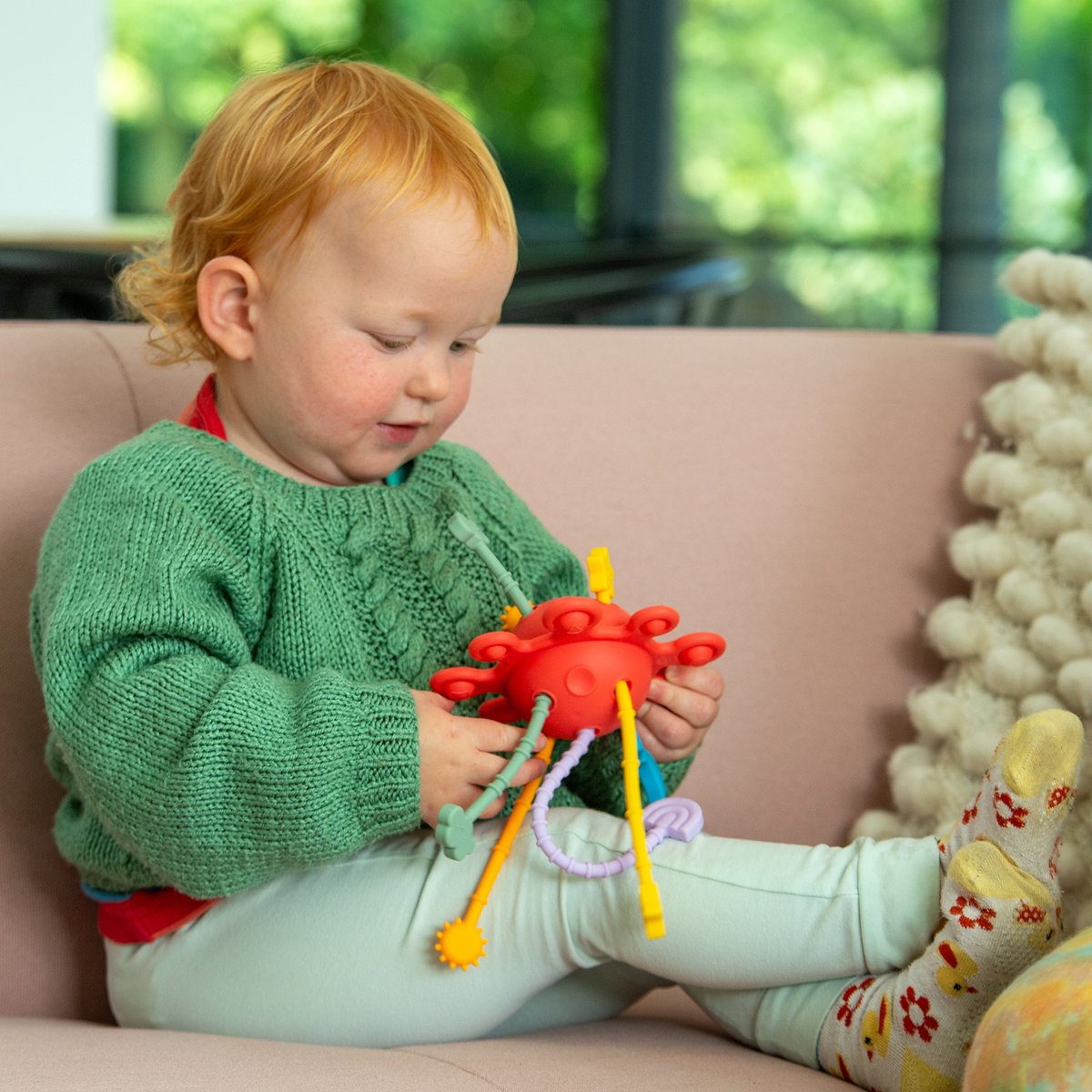 Fidgit - TickiT Silisoft Zip Trek Speelgoed – Regenboog (9m+)