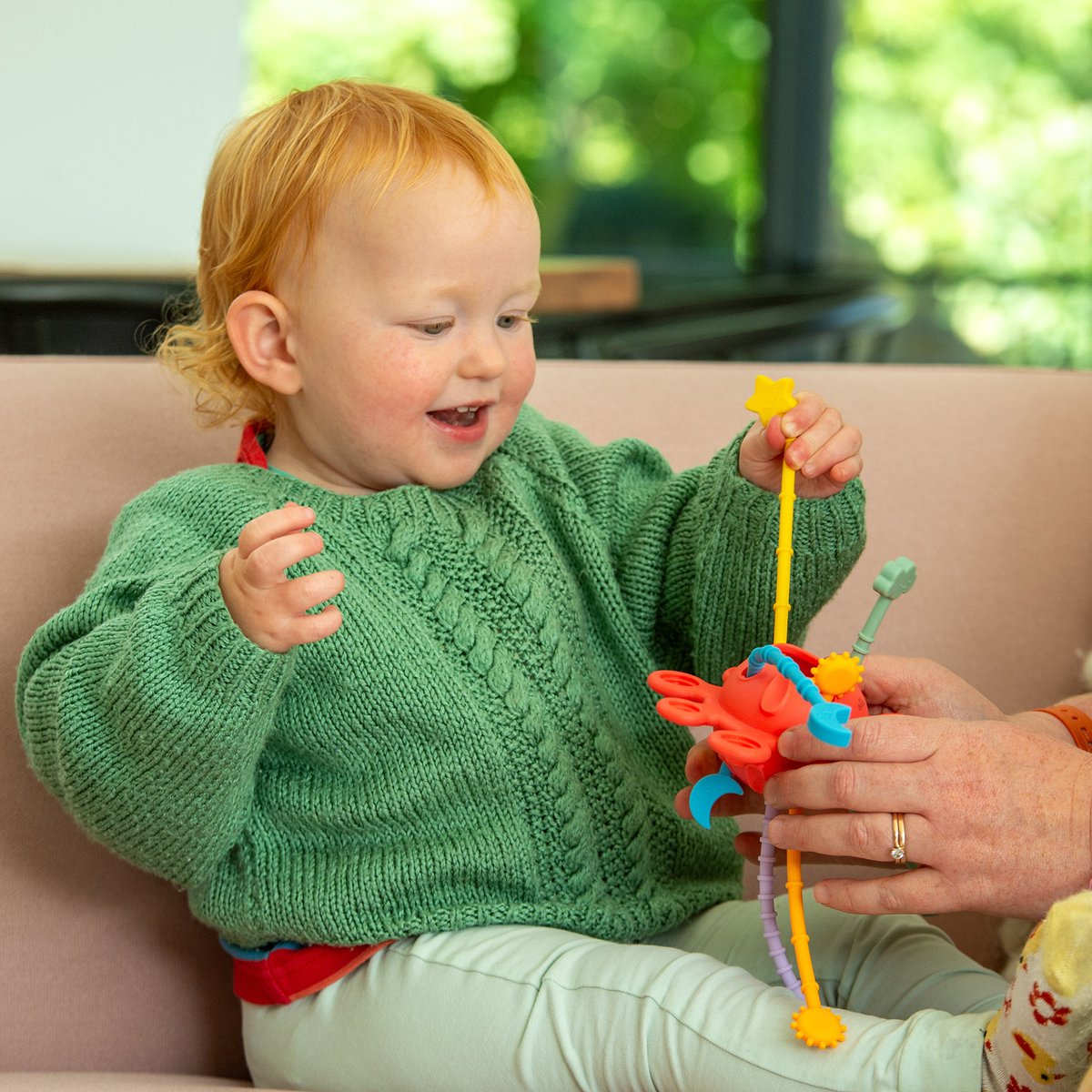 Fidgit - TickiT Silisoft Zip Trek Speelgoed – Regenboog (9m+)