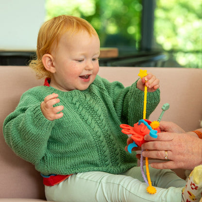 Fidgit - TickiT Silisoft Zip Trek Speelgoed – Regenboog (9m+)