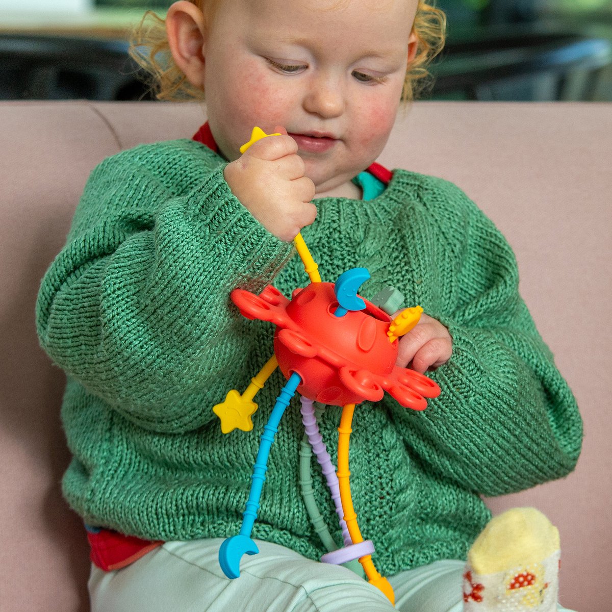 Fidgit - TickiT Silisoft Zip Trek Speelgoed – Regenboog (9m+)