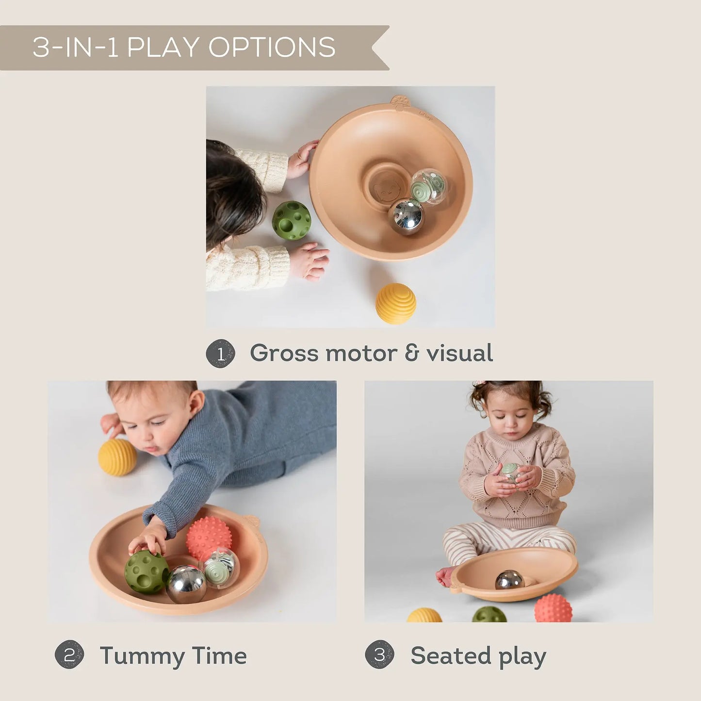 Buiktijd / Tummy Time & sensorische speeltray - Taf Toys
