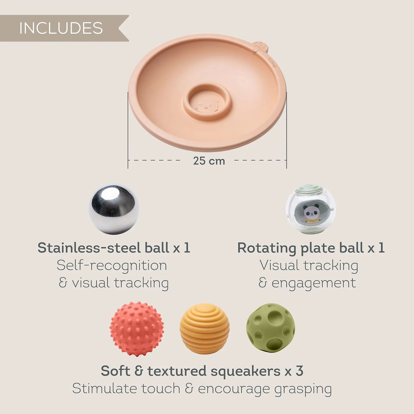 Buiktijd / Tummy Time & sensorische speeltray - Taf Toys