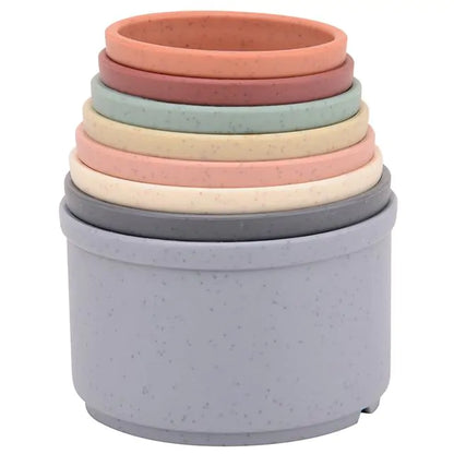 Stackable cups made of bioplastic - Jouéco