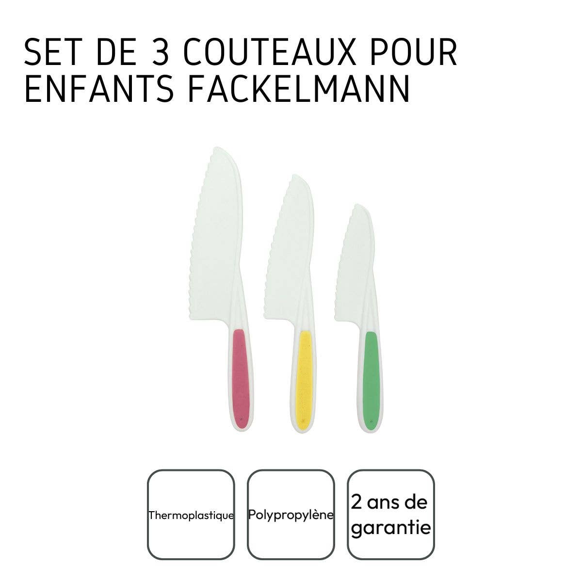 Fackelmann Mini Monsters set van 3 kindermessen