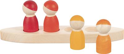 Goki Little Men in the Boat – Houten Speelfiguren (5-delig)