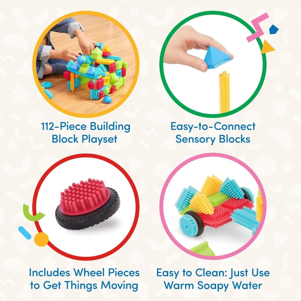 Bristle Blocks bouwplezier – 112-delige set in doos