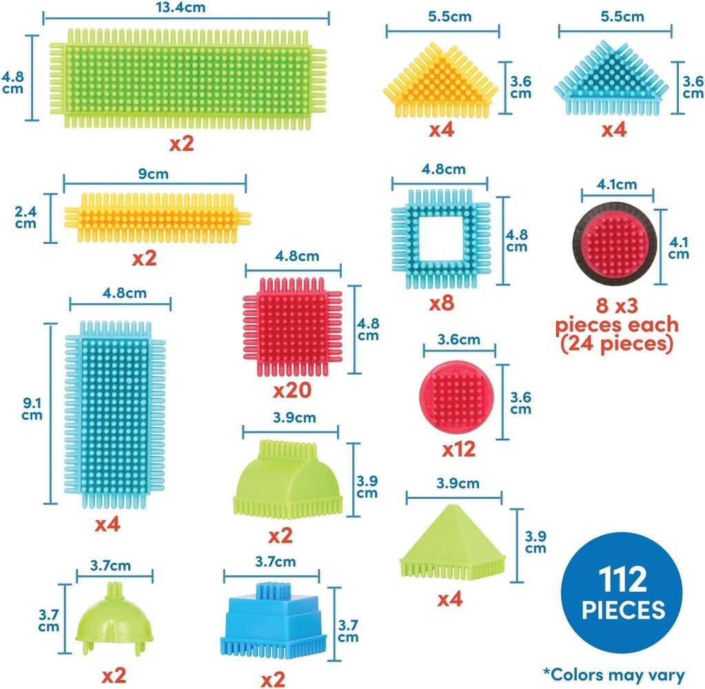 Bristle Blocks bouwplezier – 112-delige set in doos