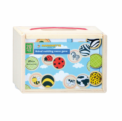 Houten Memospel Dieren – (20-delig)