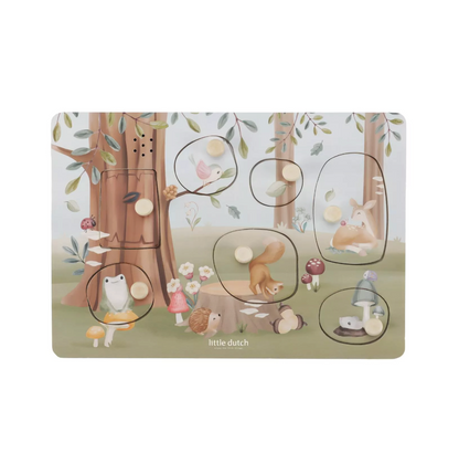 Little Dutch - Houten geluidenpuzzel Forest Friends