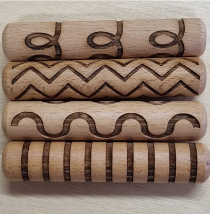 Sensorisch spel - Houten Roller Patronen Set van 4 – KIDDI