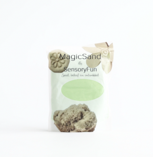 SensoryFun - Magic Sand - 1kg – Groen (ASBESTVRIJ GETEST!!)