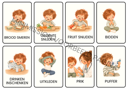 Dagritme kaartjes 180+ stuks (digitale download) - mijn dag in kaart