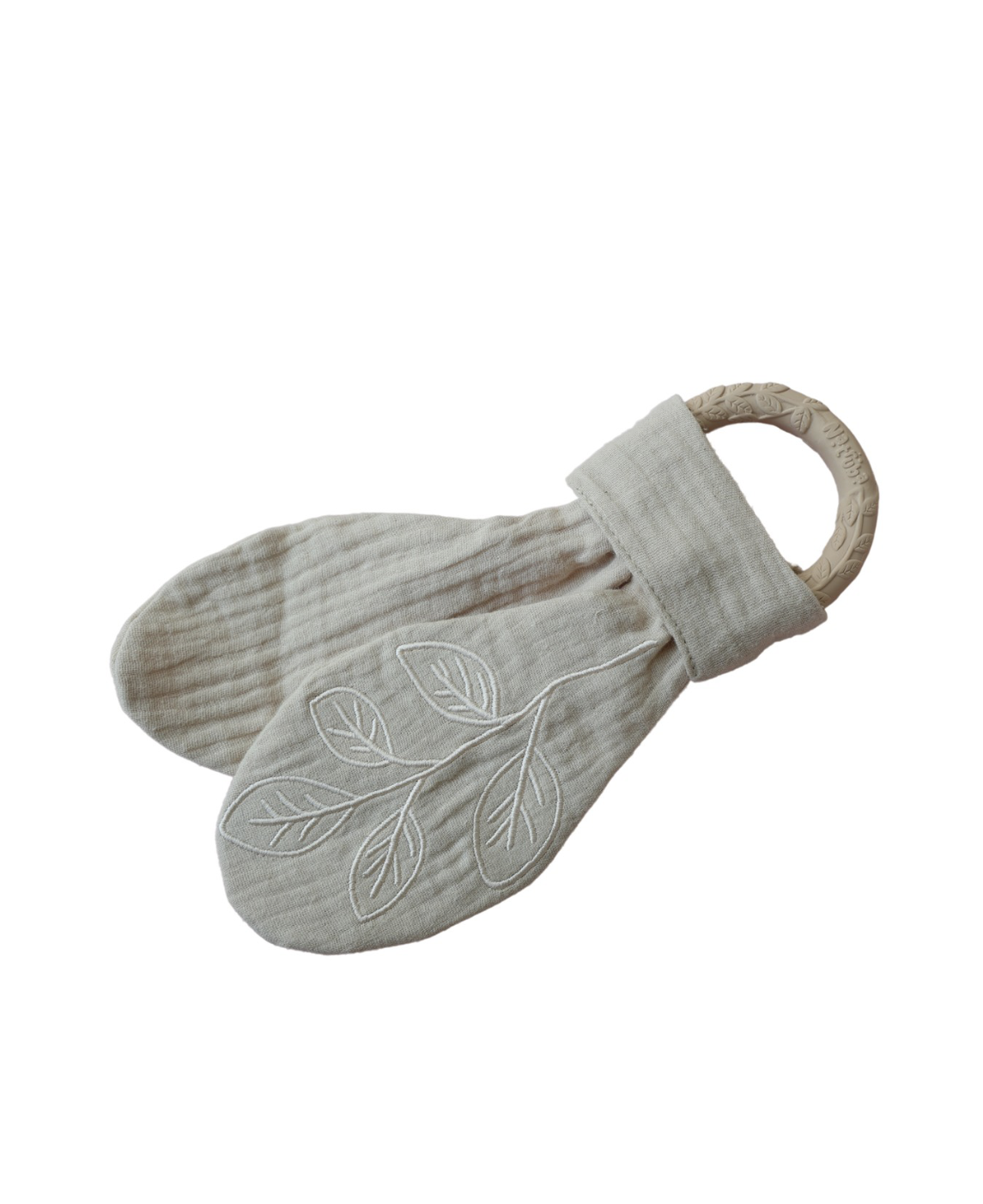 Natruba - Natural teething ring with muslin leaf