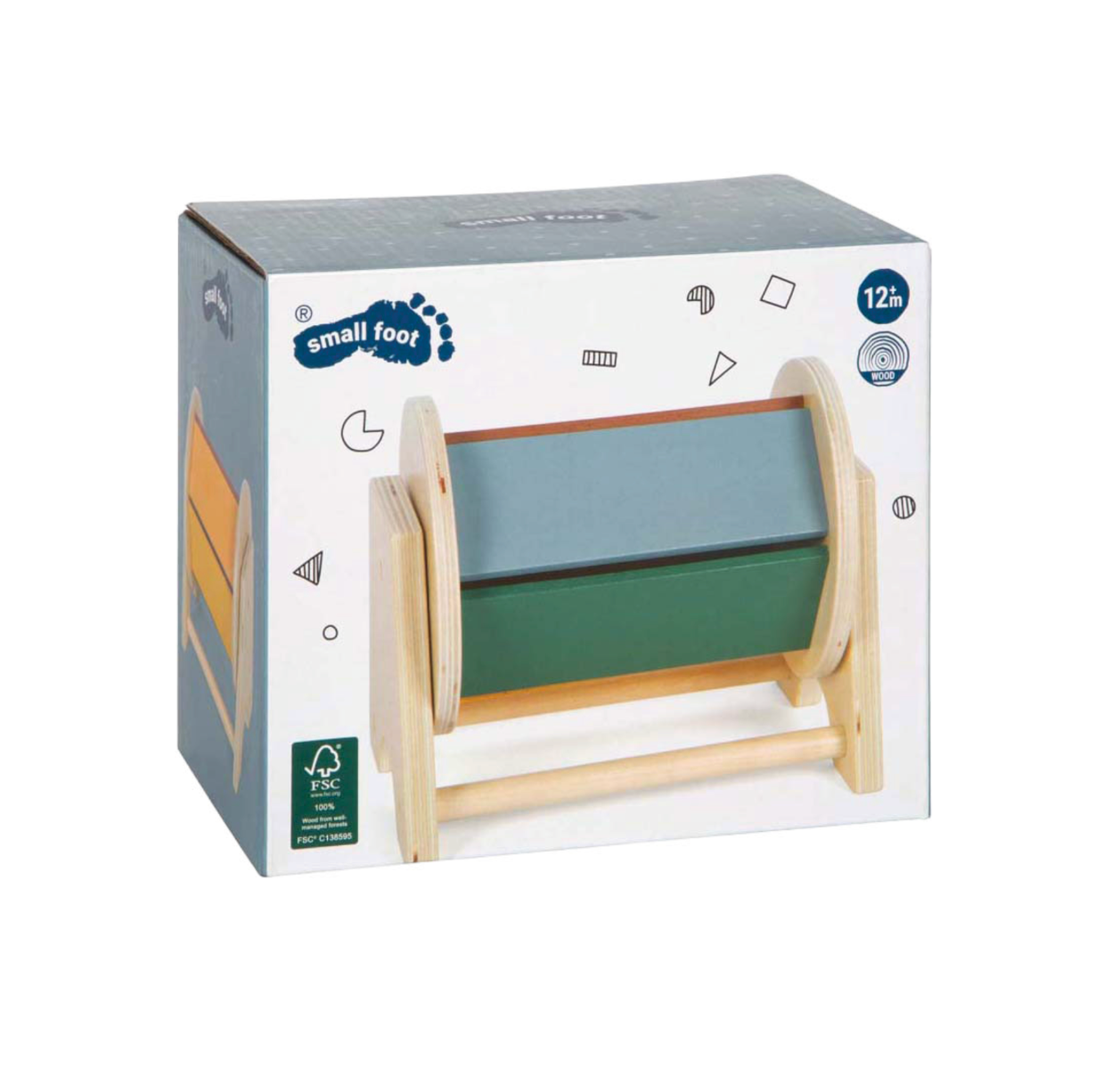 Houten Montessori-draaitrommel - Small foot (8m+)