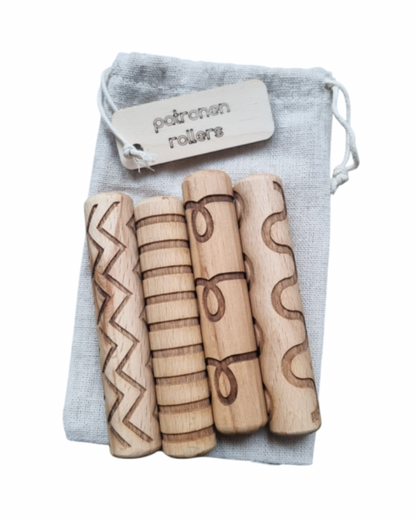 Sensorisch spel - Houten Roller Patronen Set van 4 – KIDDI