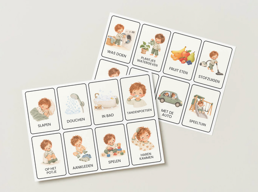 Dagritme kaartjes 180+ stuks (digitale download) - mijn dag in kaart