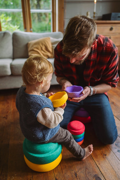 Mini Stapelstein – Regenboog Set (6-delig)
