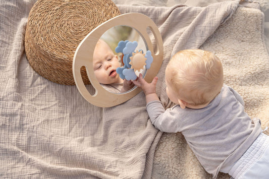 Houten handspiegel Tickit - Tummytime & zelfontdekking