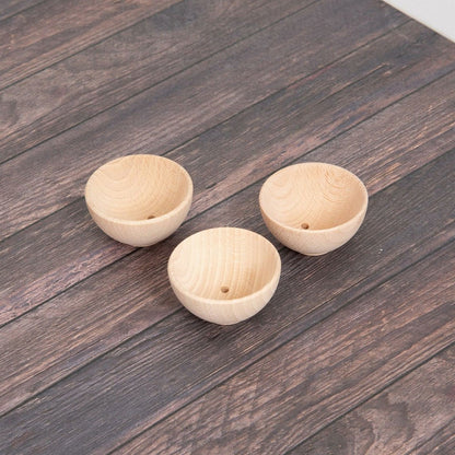 Houten Tickit Kommen natuurlijk - Groot  (3 stuks)