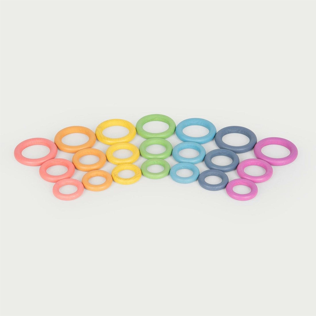 Houten TickiT Ringen - Regenboog
