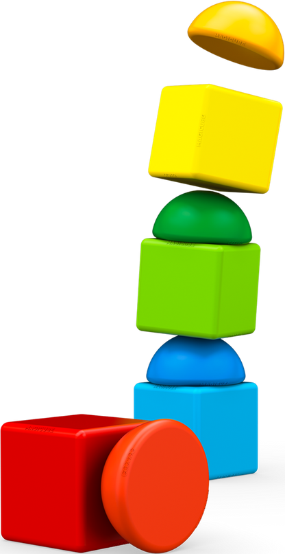 Magneetspeelgoed - geomag magicube recycled stacking – 8-delig