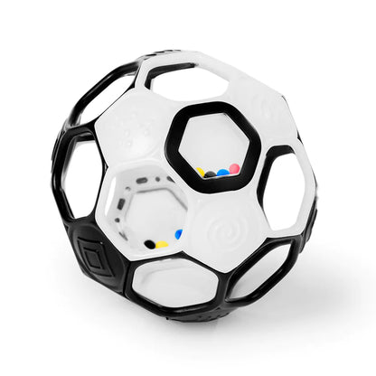 Oball - Grippin’ Goals Rattle Ball – Black & White