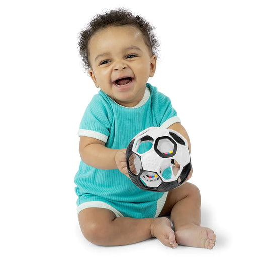 Oball - Grippin’ Goals Rattle Ball – Black & White