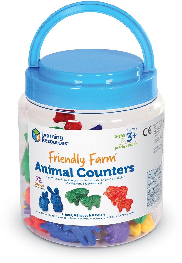 Learning Resources - Friendly Farm® Animal Counters (Set of 72)
