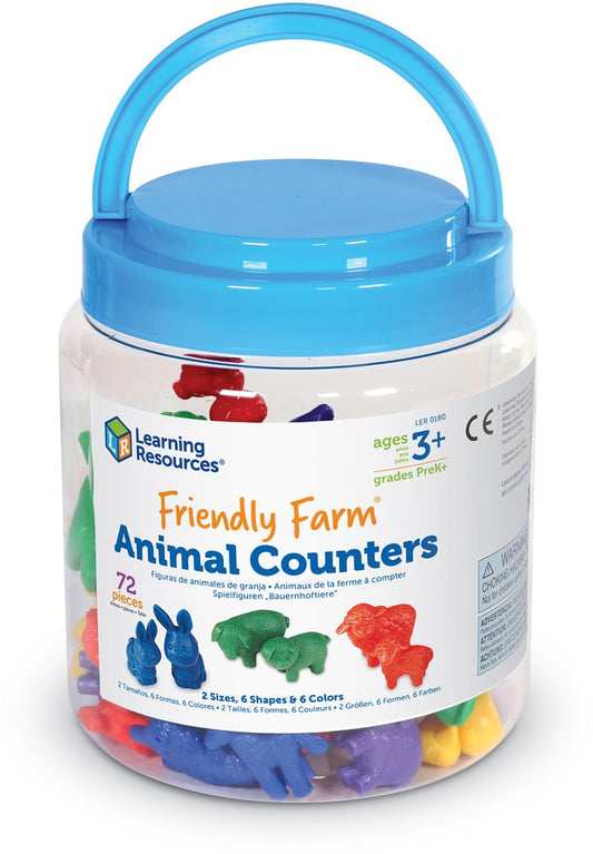 Learning Resources - Friendly Farm® Animal Counters (Set of 72)