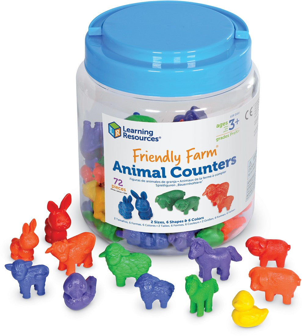 Learning Resources - Friendly Farm® Animal Counters (Set of 72)