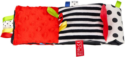 Baby zacht activiteitenboek zwart wit rood – vanaf geboorte | Mom’s Care