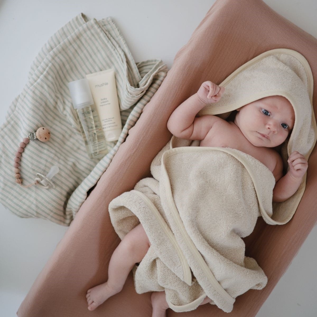 Mushie Pacifier chain claudy mauve – Eva