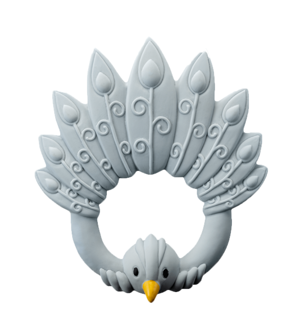 Natruba Teething Ring – Peacock natural rubber
