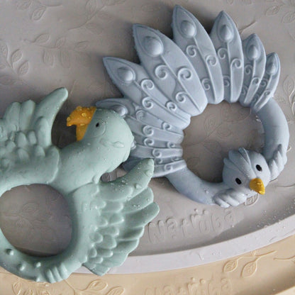 Natruba Teething Ring – Peacock natural rubber