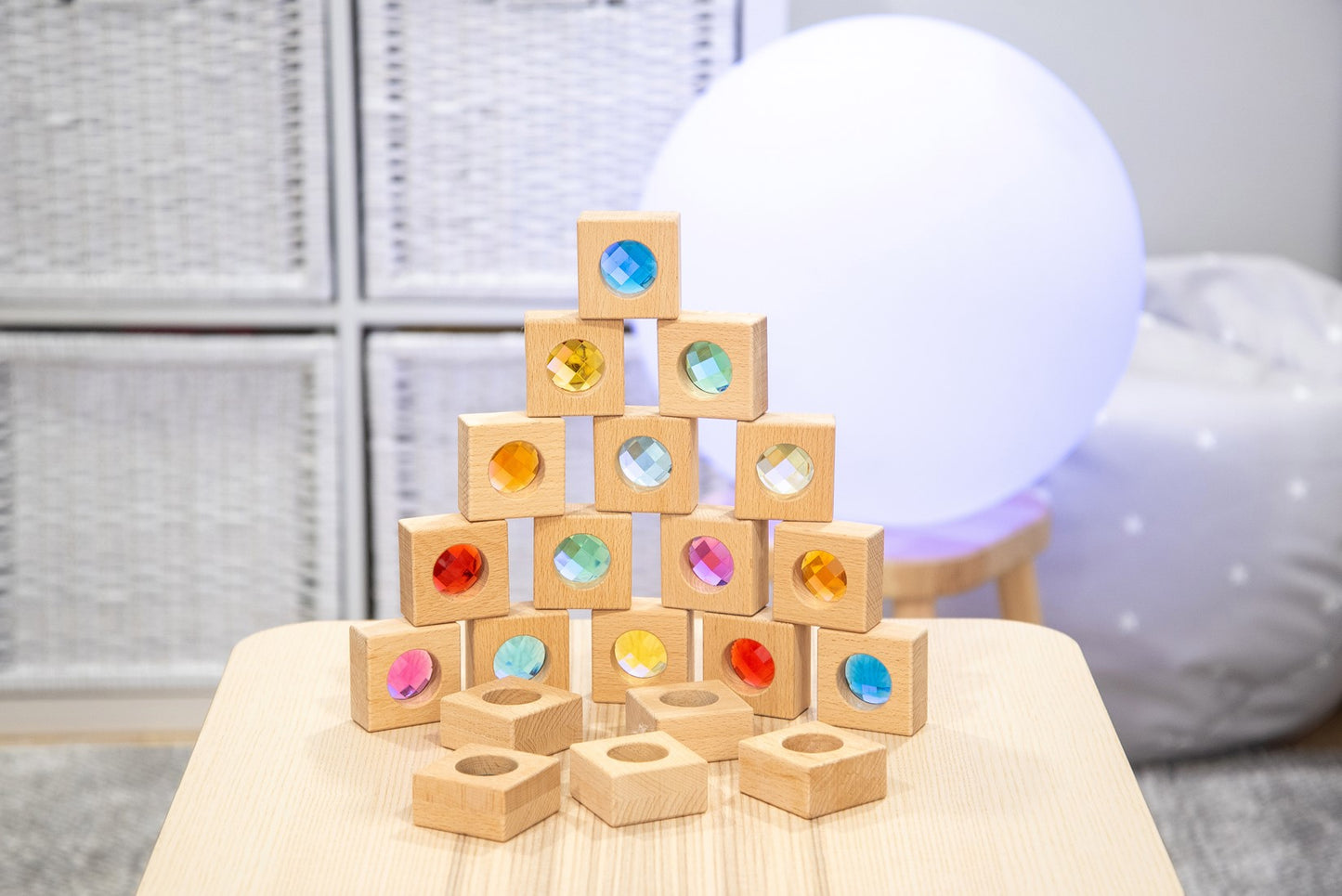 Houten Tickit Caleidoscoop Blokken FSC® 100% – Set van 20