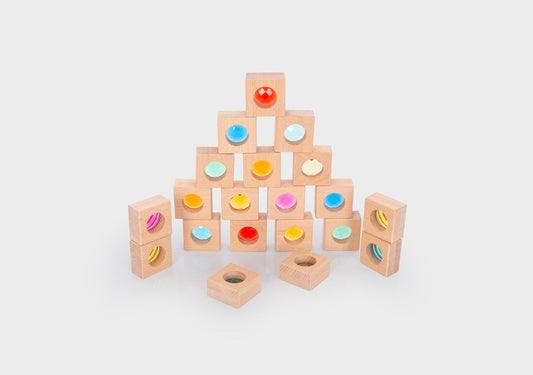 Houten Tickit Caleidoscoop Blokken FSC® 100% – Set van 20