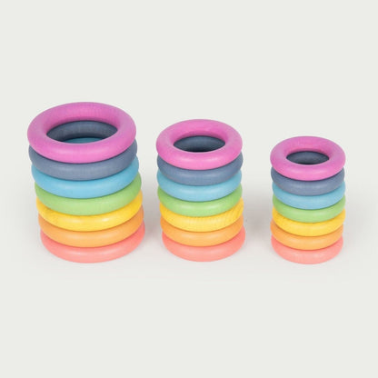 Houten TickiT Ringen - Regenboog